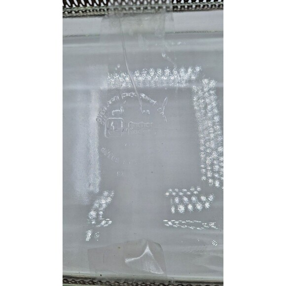 Vtg Anchor Hocking Fire King Glass Casserole Dish with Silver plated Tray 9x13in - Picture 10 of 12